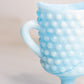 Vintage Kanawha Blue and White Slag Glass Footed Creamer