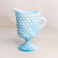 Vintage Kanawha Blue and White Slag Glass Footed Creamer