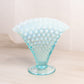 Vintage Fenton Light Blue Opalescent Hobnail Fan Vase