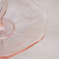 Vintage Small Pink Glass Tidbit Dish with Heart Handle