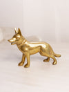 Vintage Medium Brass Dog with Collar Figurine