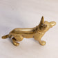 Vintage Medium Brass Dog with Collar Figurine
