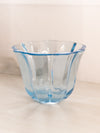 Vintage Heavy Medium Circular Blue Vase Bowl or Planter