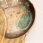 Vintage Multi Metal Silver Tone with Brass Accents Owl Trinket Dish