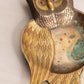 Vintage Multi Metal Silver Tone with Brass Accents Owl Trinket Dish