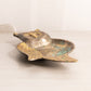 Vintage Multi Metal Silver Tone with Brass Accents Owl Trinket Dish