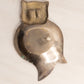 Vintage Multi Metal Silver Tone with Brass Accents Owl Trinket Dish