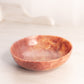 Vintage Small Circular Red Brown Stone Bowl