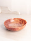 Vintage Small Circular Red Brown Stone Bowl