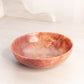 Vintage Small Circular Red Brown Stone Bowl