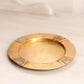 Vintage Small Gold Tone Metal Dish with Shell-like Designs