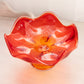 Vintage Viking Glass Amberina Epic Persimmon 6 Petal Compote Pedestal Bowl