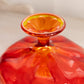 Vintage Viking Glass Amberina Epic Persimmon 6 Petal Compote Pedestal Bowl