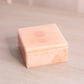 Alabaster Stone Peachy Pink Swivel Lid Square Box