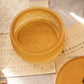Vintage LE Smith Small Amber Satin Glass Lidded Canister with Finial