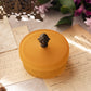 Vintage LE Smith Small Amber Satin Glass Lidded Canister with Finial