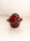 Vintage LE Smith Amberina Glass Covered Rose Lidded Dish