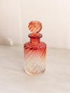 Antique Baccarat Rose Tiente Red Amberina Glass Swirl Bottle