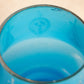 Antique Blue Opaque Glass Perfume Bottle and Cup (Set of 2)
