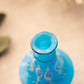 Antique Blue Opaque Glass Perfume Bottle and Cup (Set of 2)