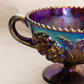 Antique Dugan Carnival Glass Footed Bowl with Handles