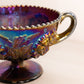 Antique Dugan Carnival Glass Footed Bowl with Handles