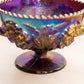 Antique Dugan Carnival Glass Footed Bowl with Handles