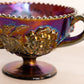 Antique Dugan Carnival Glass Footed Bowl with Handles