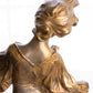 Antique Francesco Flora Spelter Iris Woman Statue