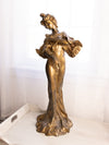 Antique Francesco Flora Spelter Iris Woman Statue