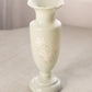 Antique Grey White Handpainted Opaline Glass Vase