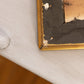 Antique Horizontal Yellow Green Brown Moody Floral Painting on Board