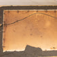 Antique Horizontal Yellow Green Brown Moody Floral Painting on Board