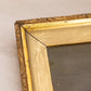 Antique Horizontal Yellow Green Brown Moody Floral Painting on Board