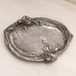 Antique James W. Tufts Boston Small Oval Silver Plated Floral Tray