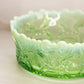 Antique Jefferson Glass Large Green Opalescent Bowl with Fancy Designs