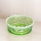 Antique Jefferson Glass Large Green Opalescent Bowl with Fancy Designs