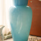 Antique Large Blue Handmade Opaque Glass Vase