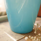 Antique Large Blue Handmade Opaque Glass Vase
