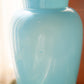 Antique Large Blue Handmade Opaque Glass Vase