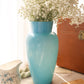 Antique Large Blue Handmade Opaque Glass Vase