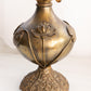 Antique Large Brass Decorative Ewer Pitcher with Floral Designs
