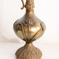Antique Large Brass Decorative Ewer Pitcher with Floral Designs