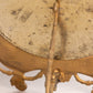 Antique Large Gold Tone Metal Standing Mirror with Ornate Designs