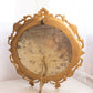 Antique Large Gold Tone Metal Standing Mirror with Ornate Designs