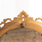 Antique Large Gold Tone Metal Standing Mirror with Ornate Designs