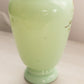 Antique Large Green Hand-Painted Floral Bristol Glass Vase