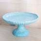 Antique Large Portieux Vallérysthal Blue Milk Glass Cake Stand