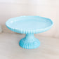 Antique Large Portieux Vallérysthal Blue Milk Glass Cake Stand