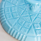 Antique Large Portieux Vallérysthal Blue Milk Glass Cake Stand